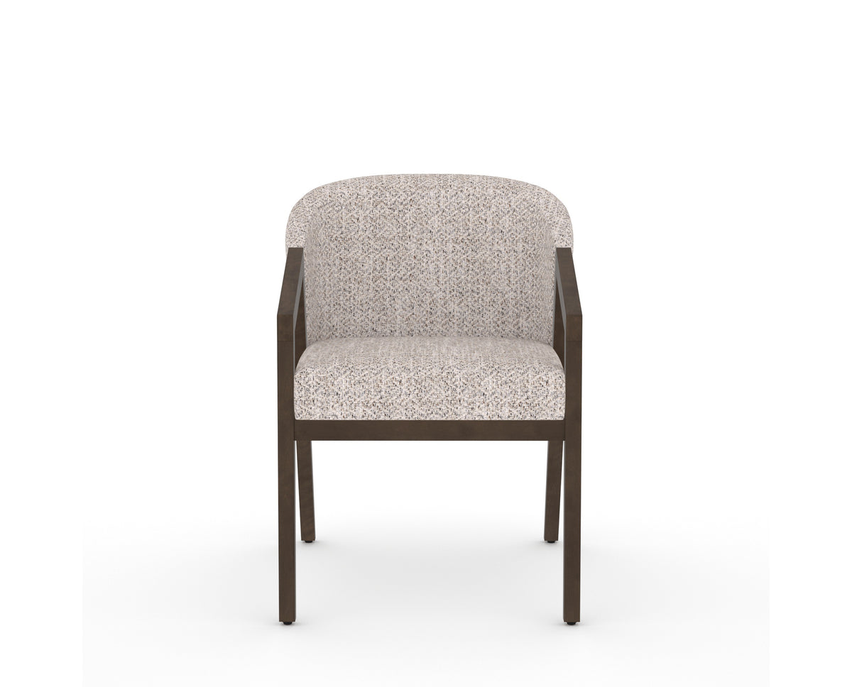 Canadel Modern Angle Dining Chair in Hazelnut Washed, FP Crypton®, front view