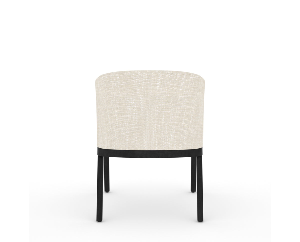 Canadel Modern Angle Dining Chair in Dark Smoke, FT InsideOut®, back view