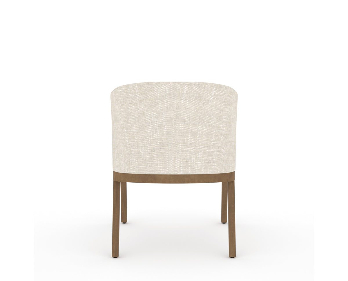 Canadel Modern Angle Dining Chair in Pecan Washed, FT InsideOut®, back view