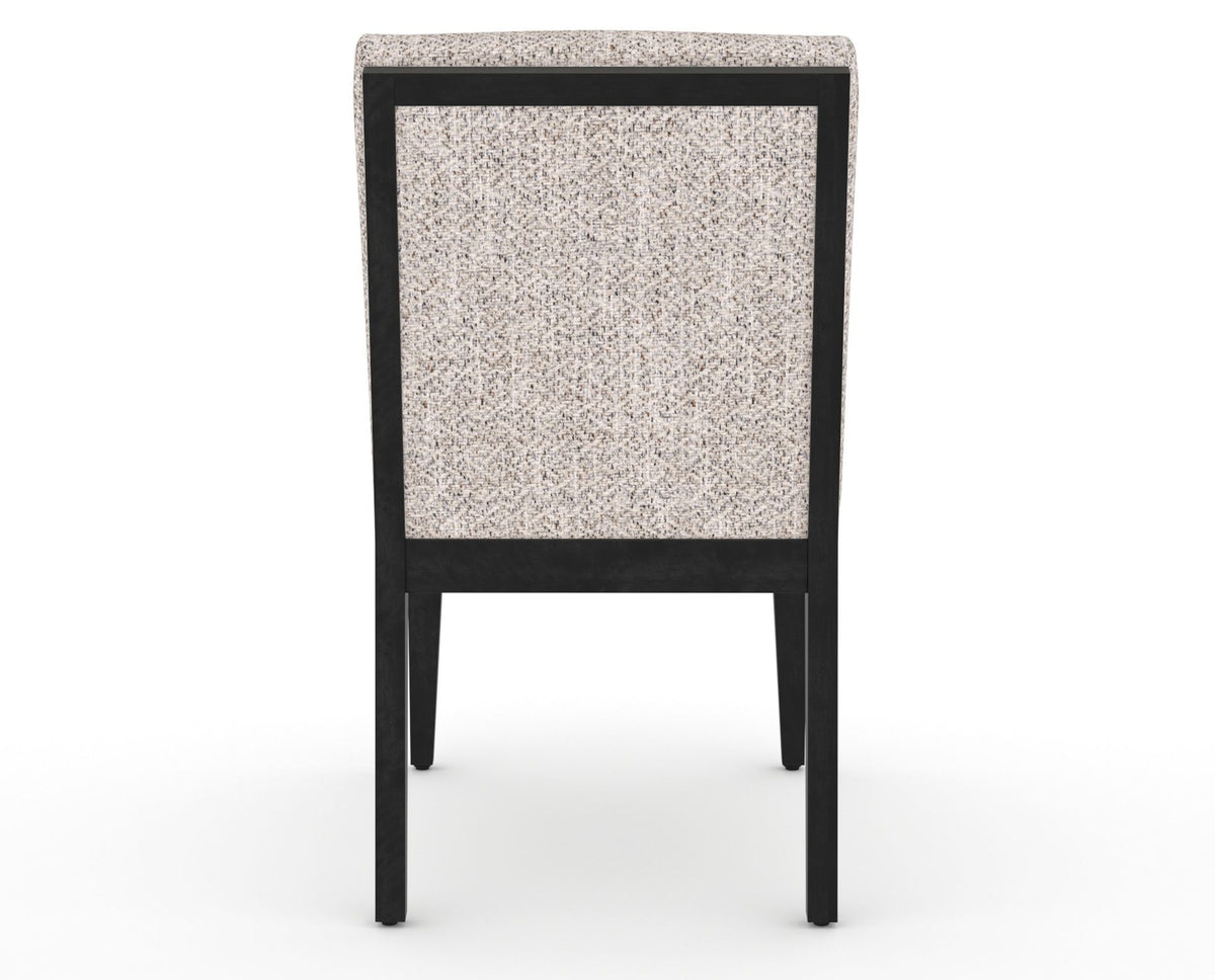Canadel Modern Box Back Dining Chair in Dark Smoke, FP Crypton®, back view