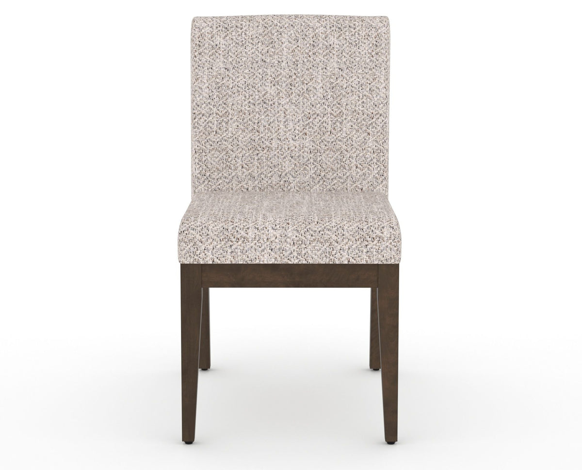 Canadel Modern Box Back Dining Chair in Hazelnut Washed, FP Crypton®, front view