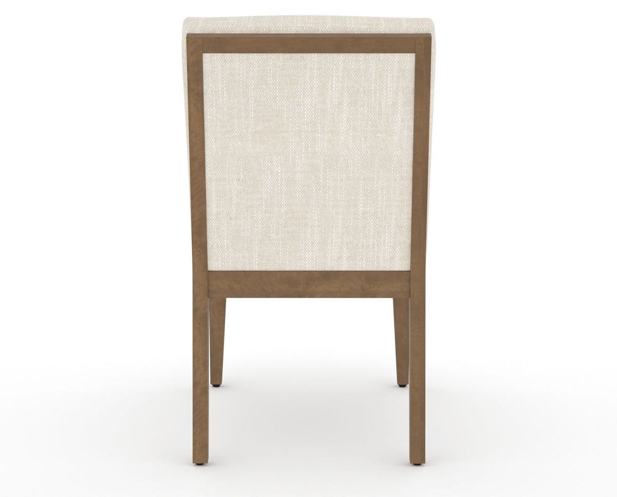 Canadel Modern Box Back Dining Chair in Pecan Washed, FT InsideOut®, back view