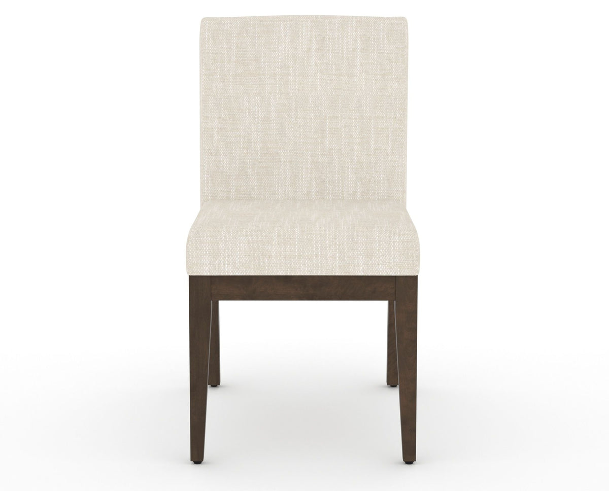 Canadel Modern Box Back Dining Chair in Hazelnut Washed, FT InsideOut®, front view