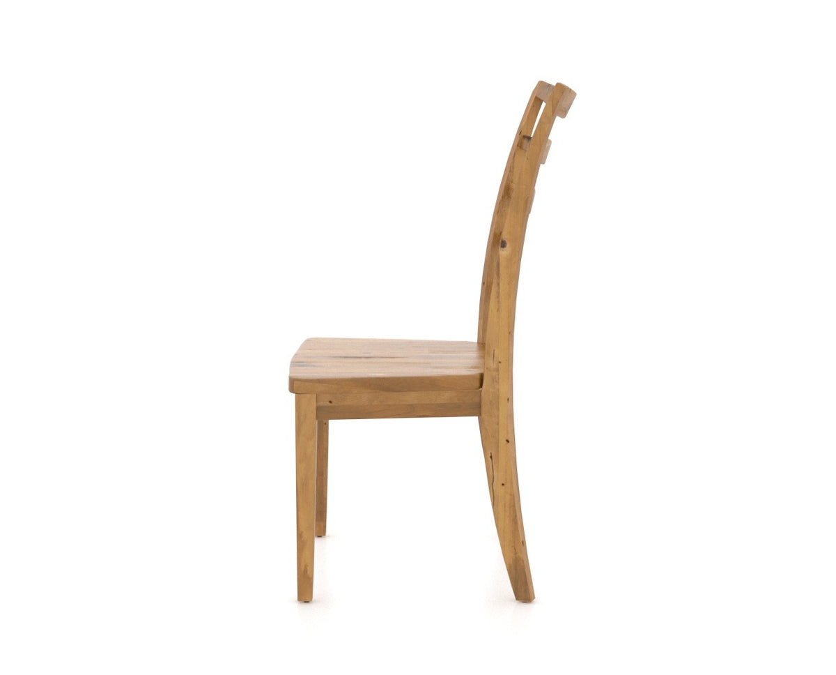 Canadel Champlain Ladder Dining Chair in Honey Washed, side view
