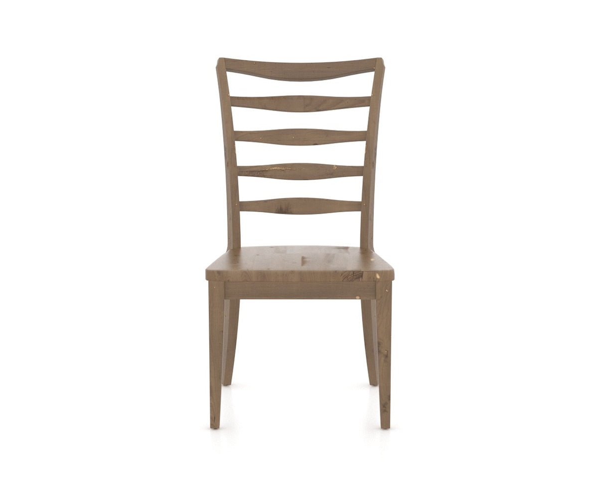 Canadel Champlain Ladder Dining Chair in Pecan Washed, front view
