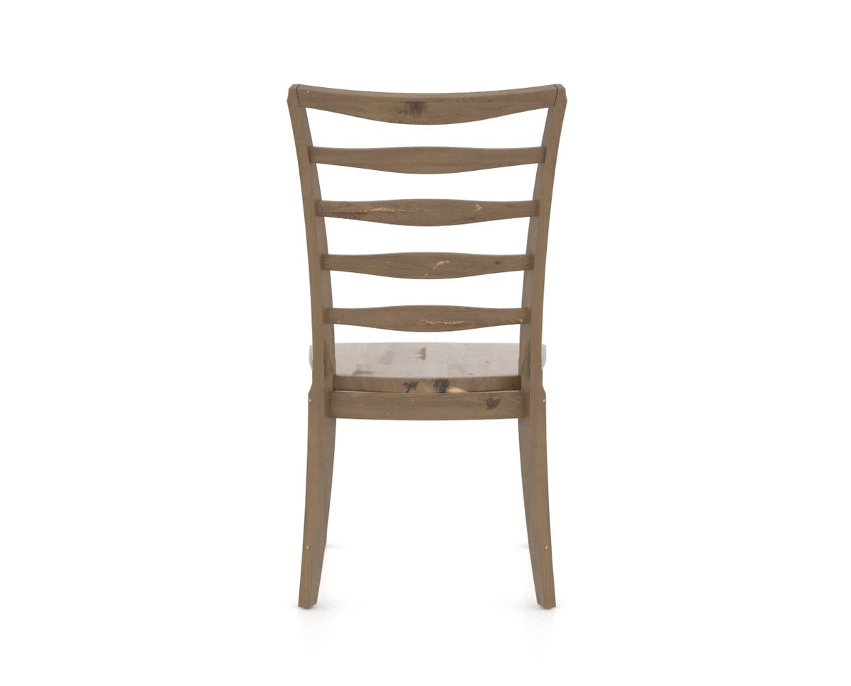 Canadel Champlain Ladder Dining Chair in Pecan Washed, back view