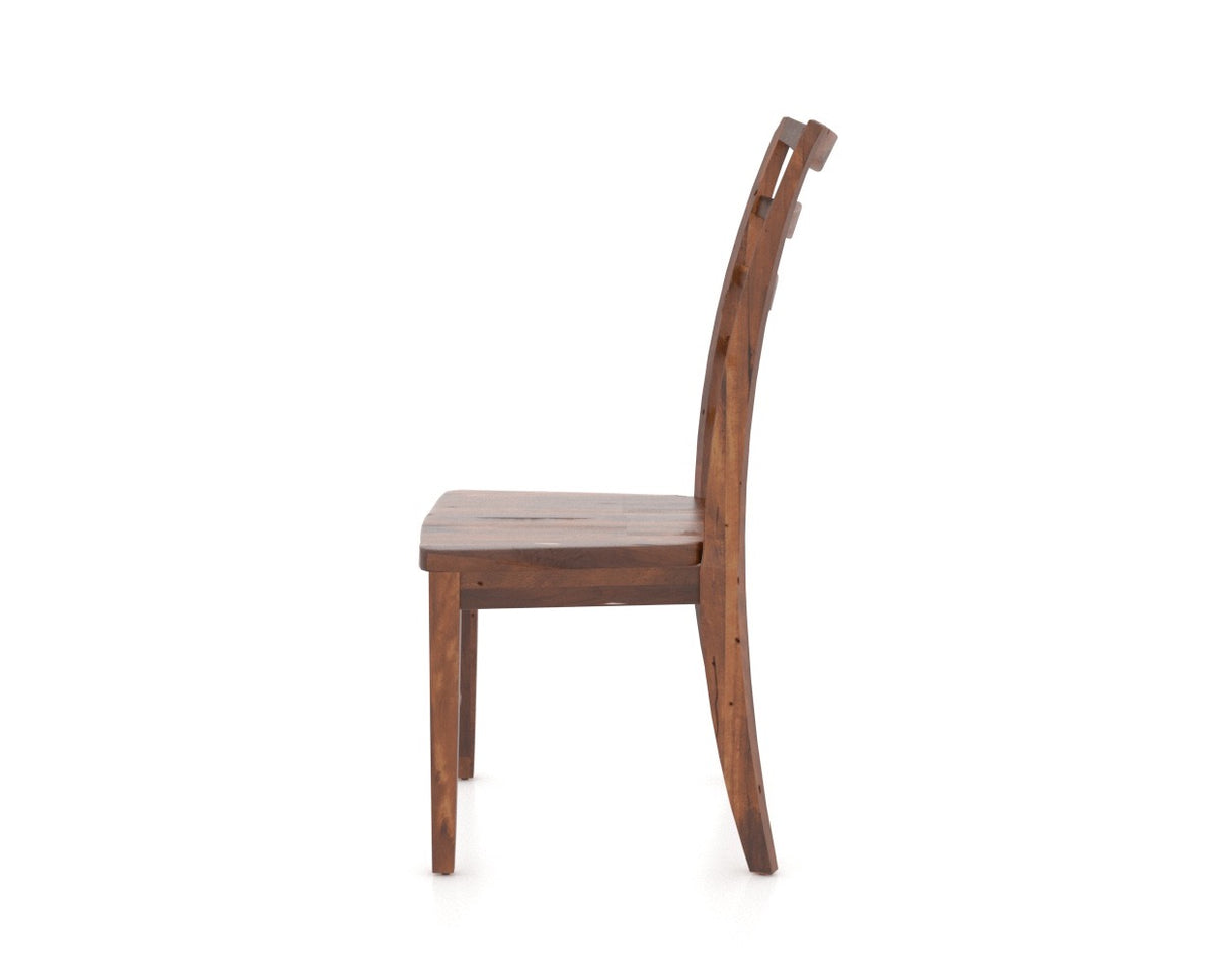 Canadel Champlain Ladder Dining Chair in Spice Washed, side view