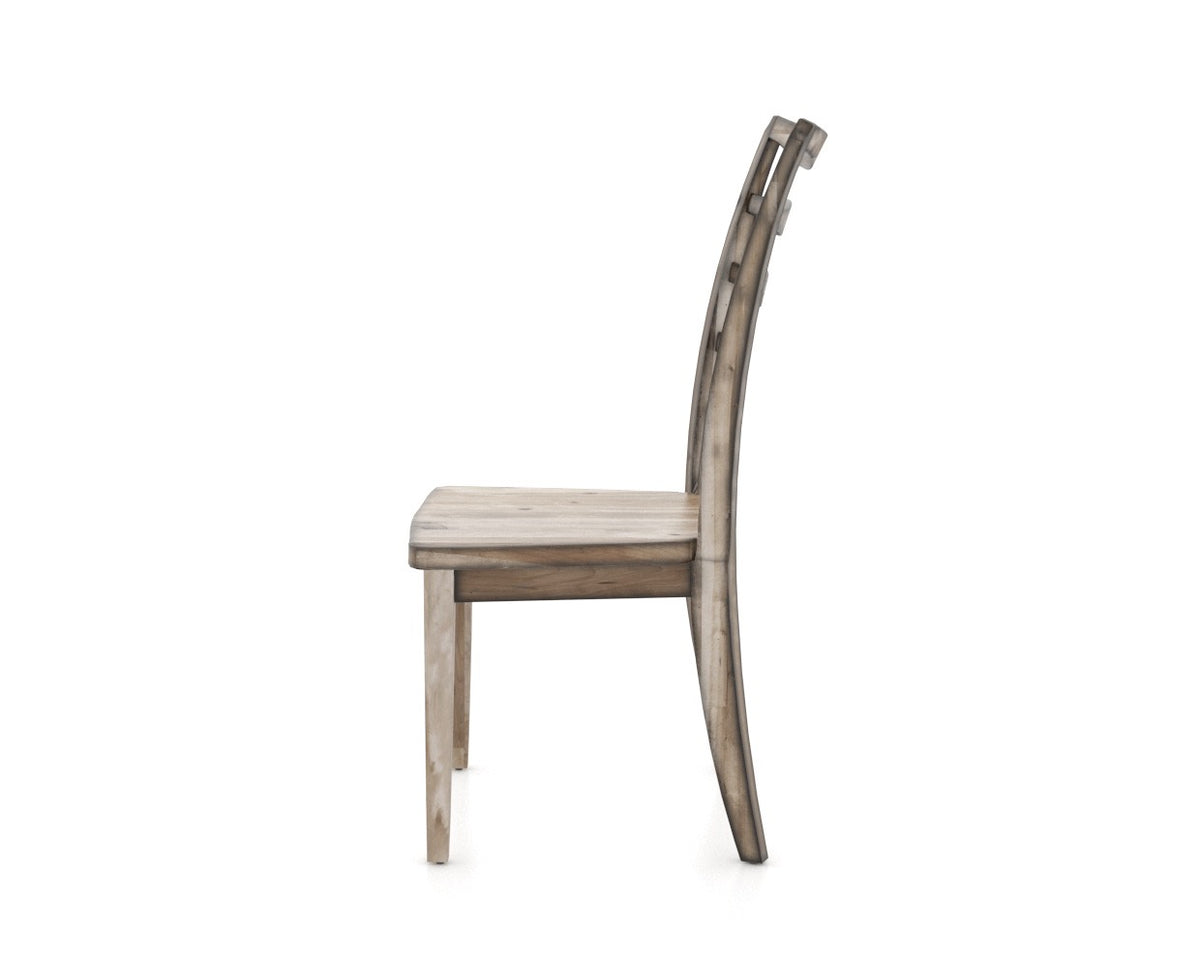 Canadel Champlain Ladder Dining Chair in Heritage Nature, side view