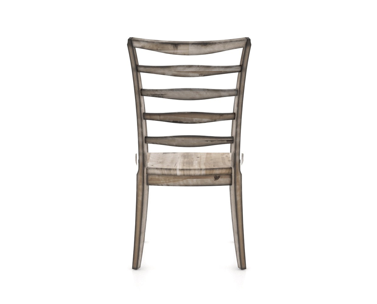 Canadel Champlain Ladder Dining Chair in Heritage Nature, back view
