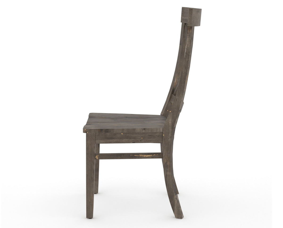 Canadel Champlain Dining Chair 5186 in Wood Seat and 08 Shadow, side view