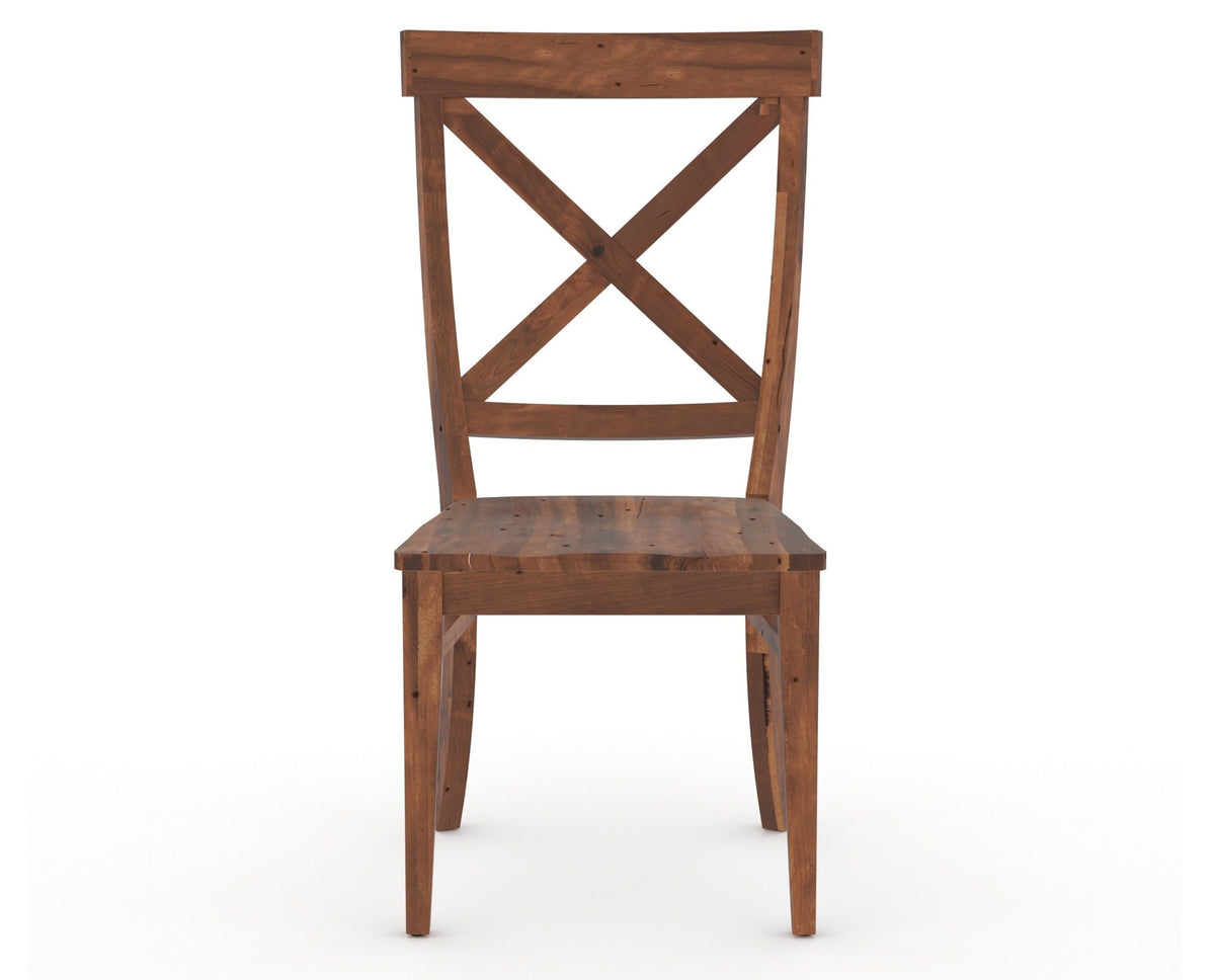 Canadel Champlain Dining Chair 5186 in Wood Seat and 33 Spice Washed, front view