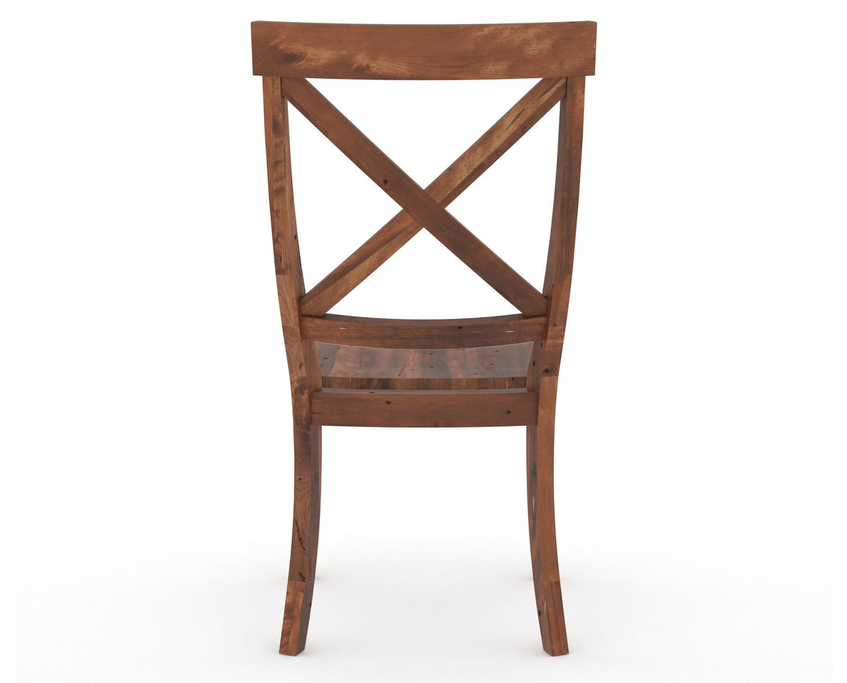 Canadel Champlain Dining Chair 5186 in Wood Seat and 33 Spice Washed, back view