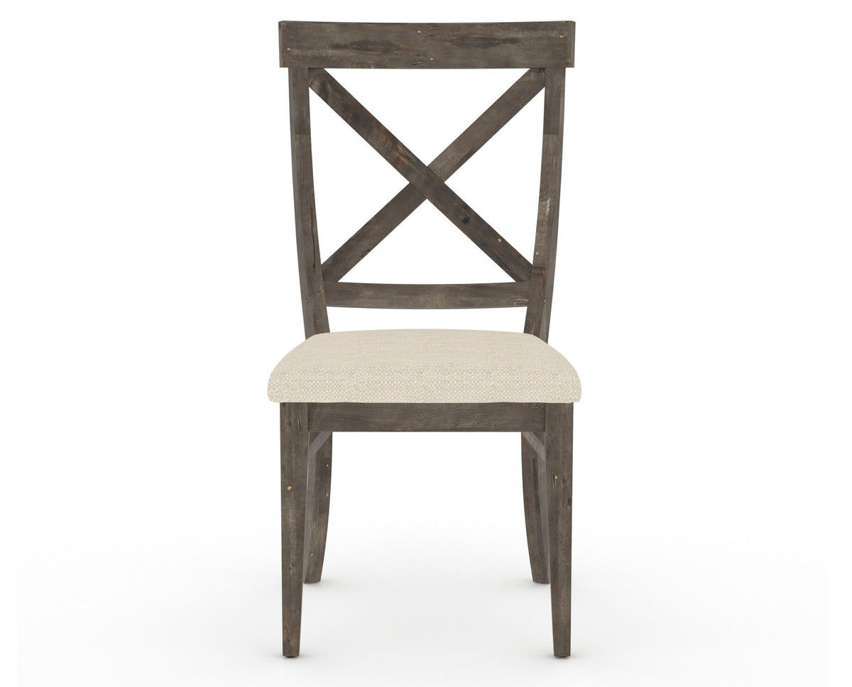 Canadel Champlain Dining Chair 5186 in 6K Sunbrella® and 08 Shadow, front view