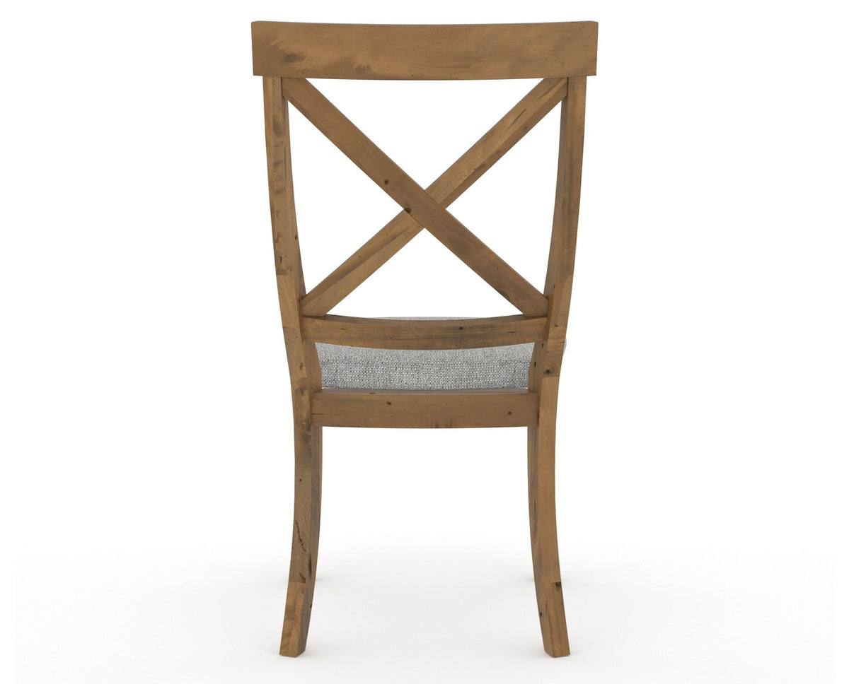 Canadel Champlain Dining Chair 5186 in 7C Fabric and 03 Oak Washed, back view