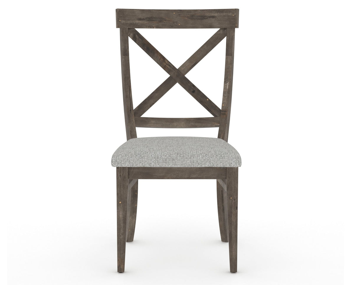 Canadel Champlain Dining Chair 5186 in 7C Fabric and 08 Shadow, front view
