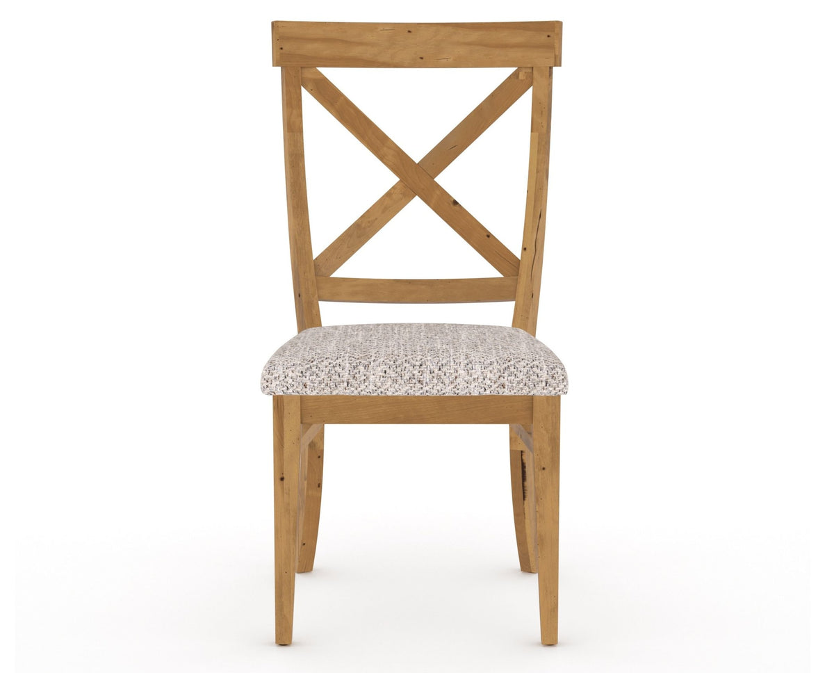 Canadel Champlain Dining Chair 5186 in FP Crypton® and 01 Honey Washed, front view