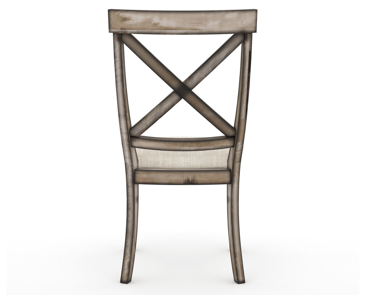 Canadel Champlain Dining Chair 5186 in FT InsideOut® and 72 Heritage Nature, back view