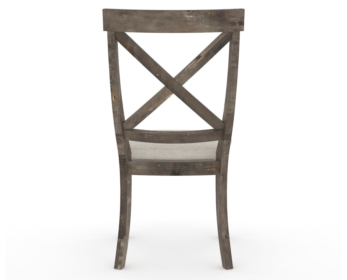 Canadel Champlain Dining Chair 5186 in TB Fabric and 08 Shadow, back view