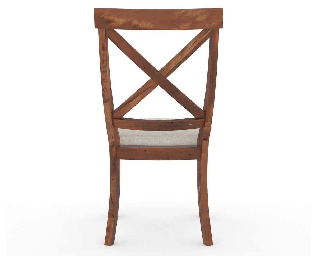 Canadel Champlain Dining Chair 5186 in TB Fabric and 33 Spice Washed, back view
