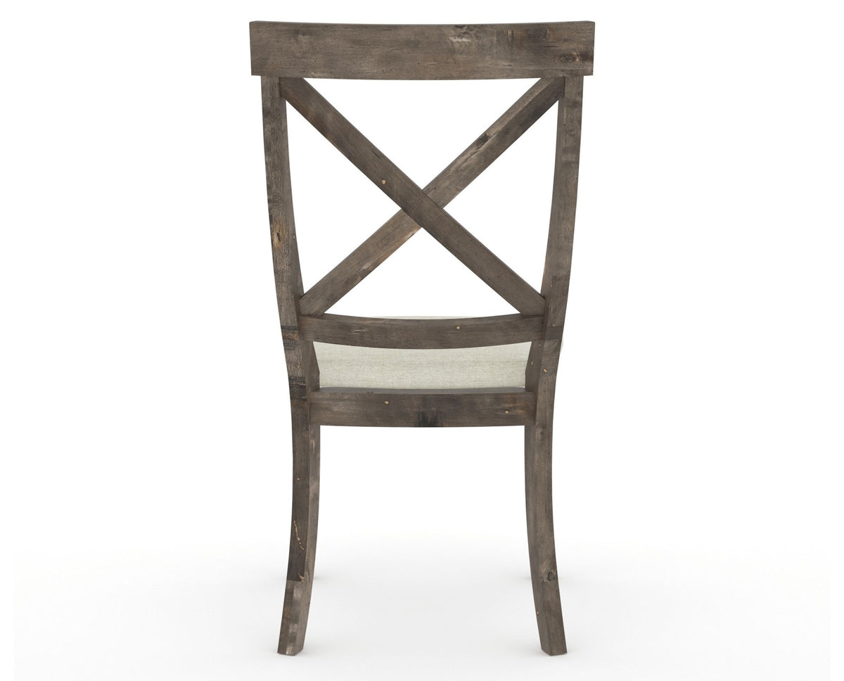 Canadel Champlain Dining Chair 5186 in TW Fabric and 08 Shadow, back view