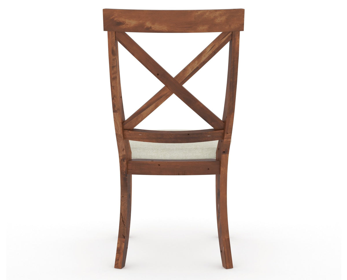 Canadel Champlain Dining Chair 5186 in TW Fabric and 33 Spice Washed, back view