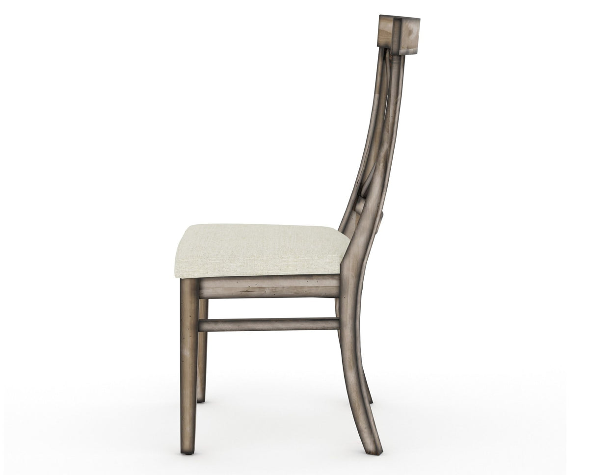 Canadel Champlain Dining Chair 5186 in TW Fabric and 72 Heritage Nature, side view