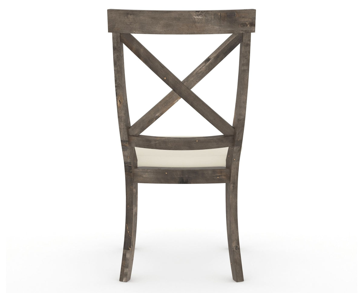 Canadel Champlain Dining Chair 5186 in YJ Faux Leather and 08 Shadow, back view