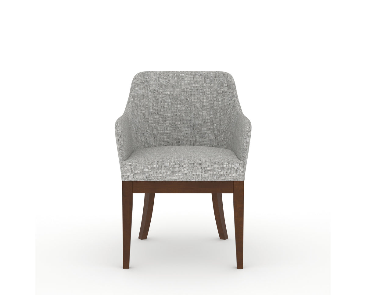 Canadel Modern Sophia Dining Chair in Cognac Washed, 7C Fabric, front view