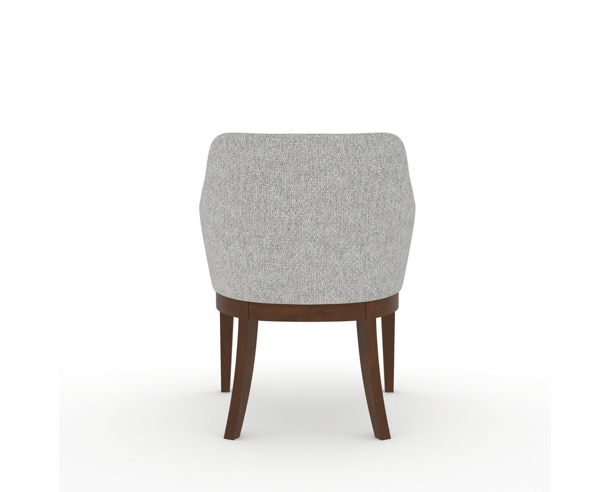Canadel Modern Sophia Dining Chair in Cognac Washed, 7C Fabric, back view