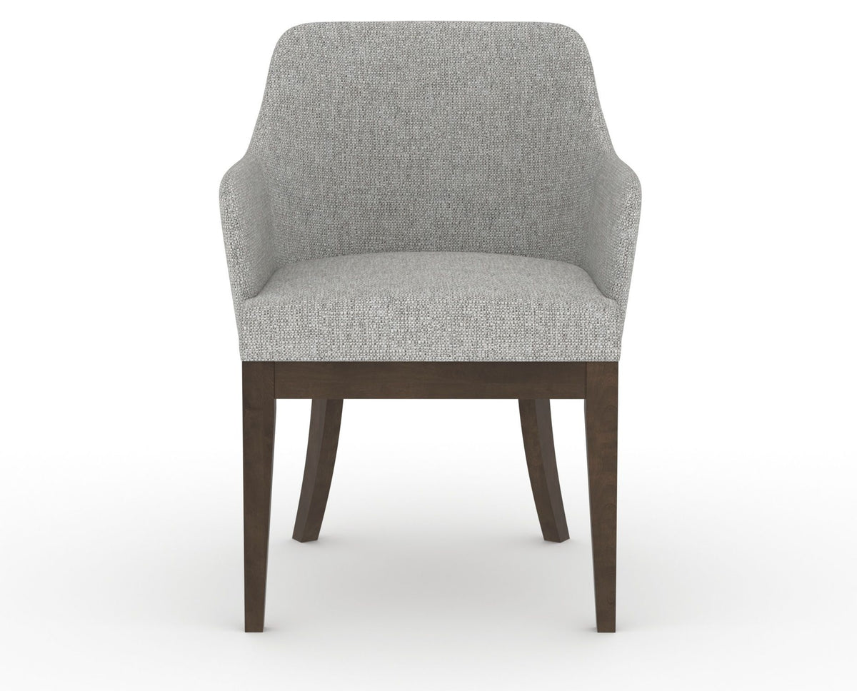 Canadel Modern Sophia Dining Chair in Hazelnut Washed, 7C Fabric, front view