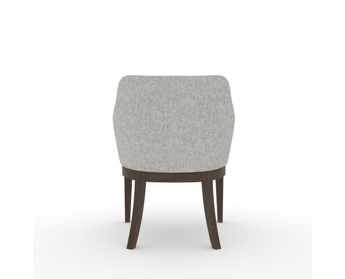 Canadel Modern Sophia Dining Chair in Hazelnut Washed, 7C Fabric, back view