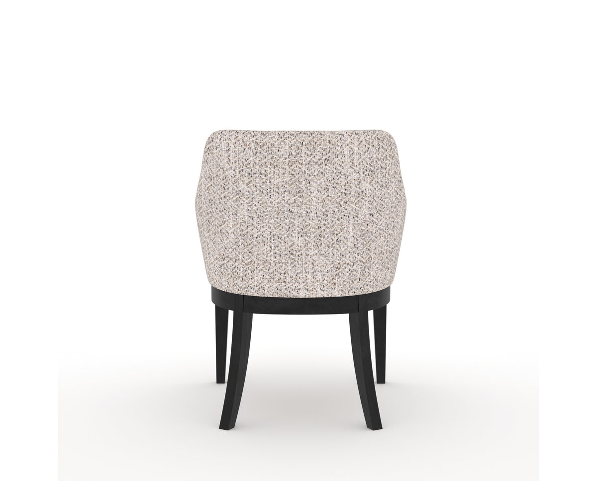 Canadel Modern Sophia Dining Chair in Dark Smoke, FP Crypton®, back view