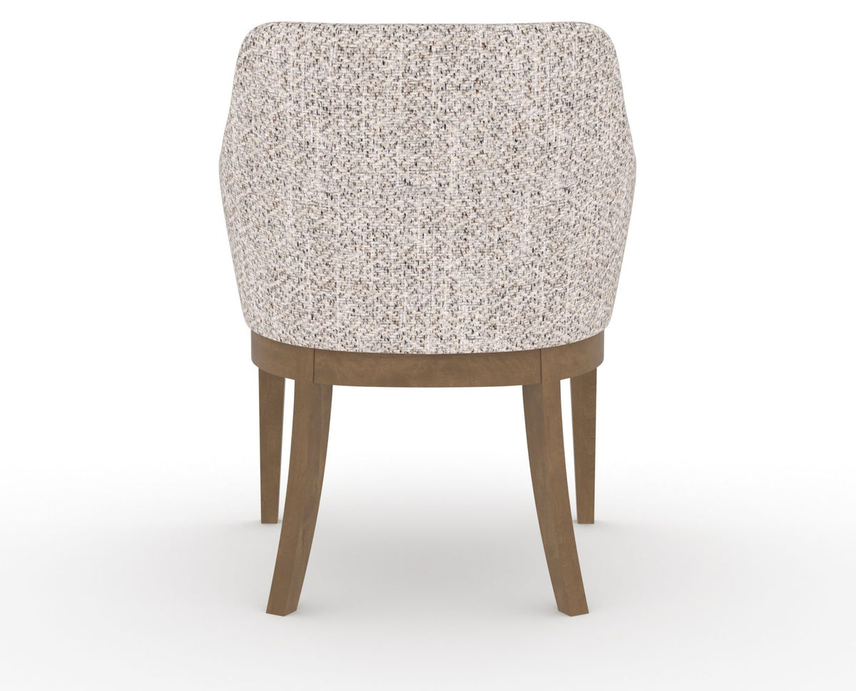 Canadel Modern Sophia Dining Chair in Pecan Washed, FP Crypton®, back view