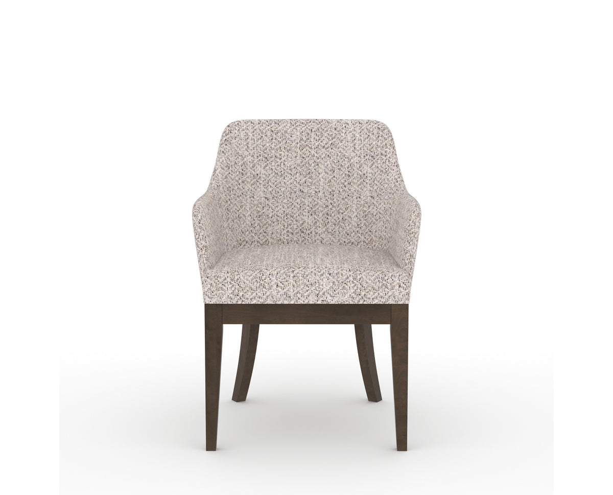 Canadel Modern Sophia Dining Chair in Hazelnut Washed, FP Crypton®, front view