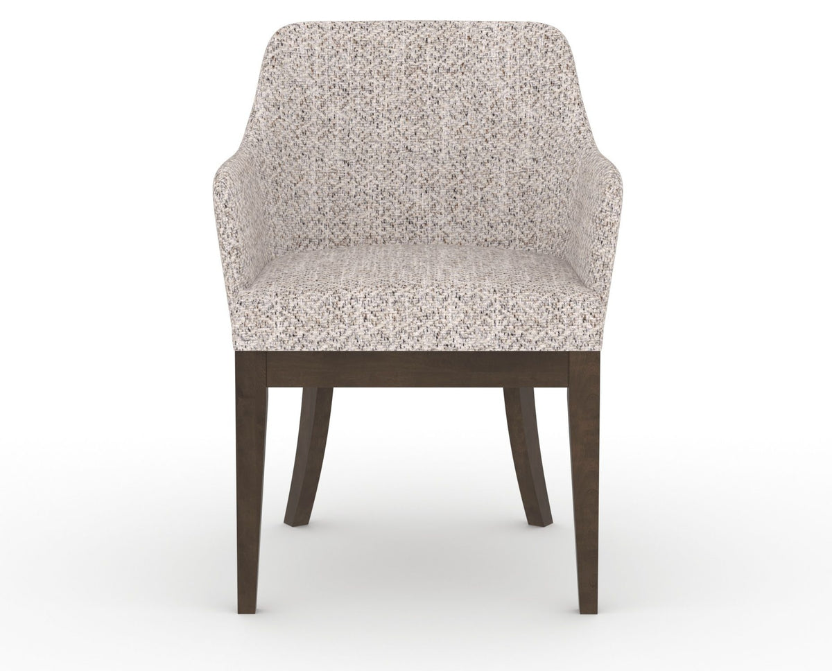Canadel Modern Sophia Dining Chair in Hazelnut Washed, FP Crypton®, front view