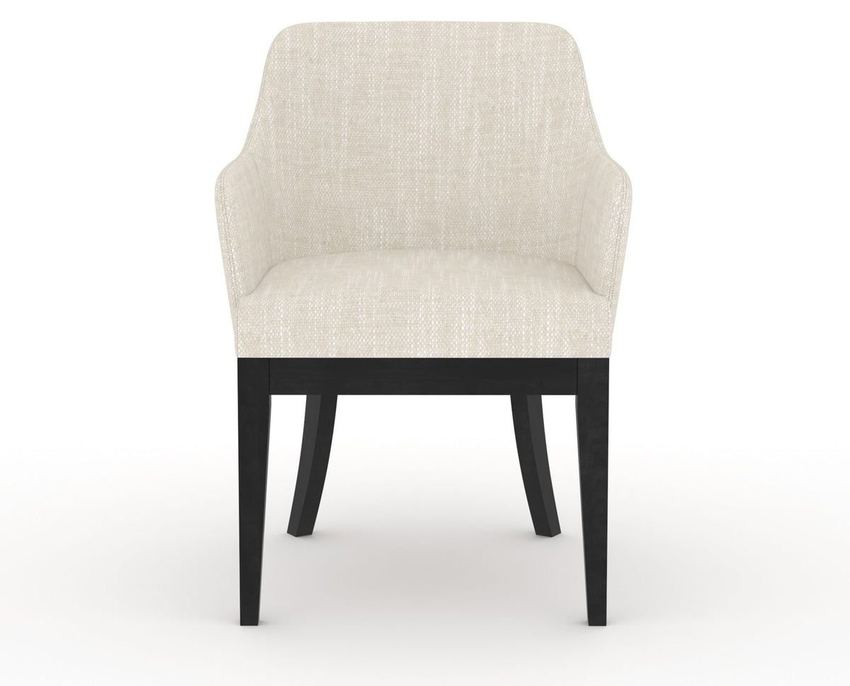 Canadel Modern Sophia Dining Chair in Dark Smoke, FT InsideOut®, front view