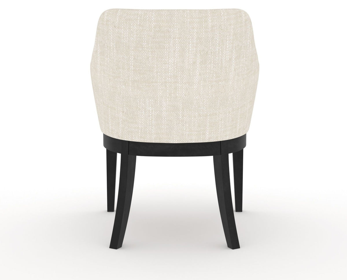 Canadel Modern Sophia Dining Chair in Dark Smoke, FT InsideOut®, back view