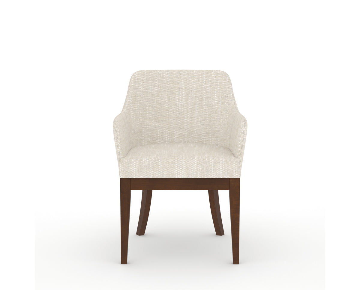 Canadel Modern Sophia Dining Chair in Cognac Washed, FT InsideOut®, front view