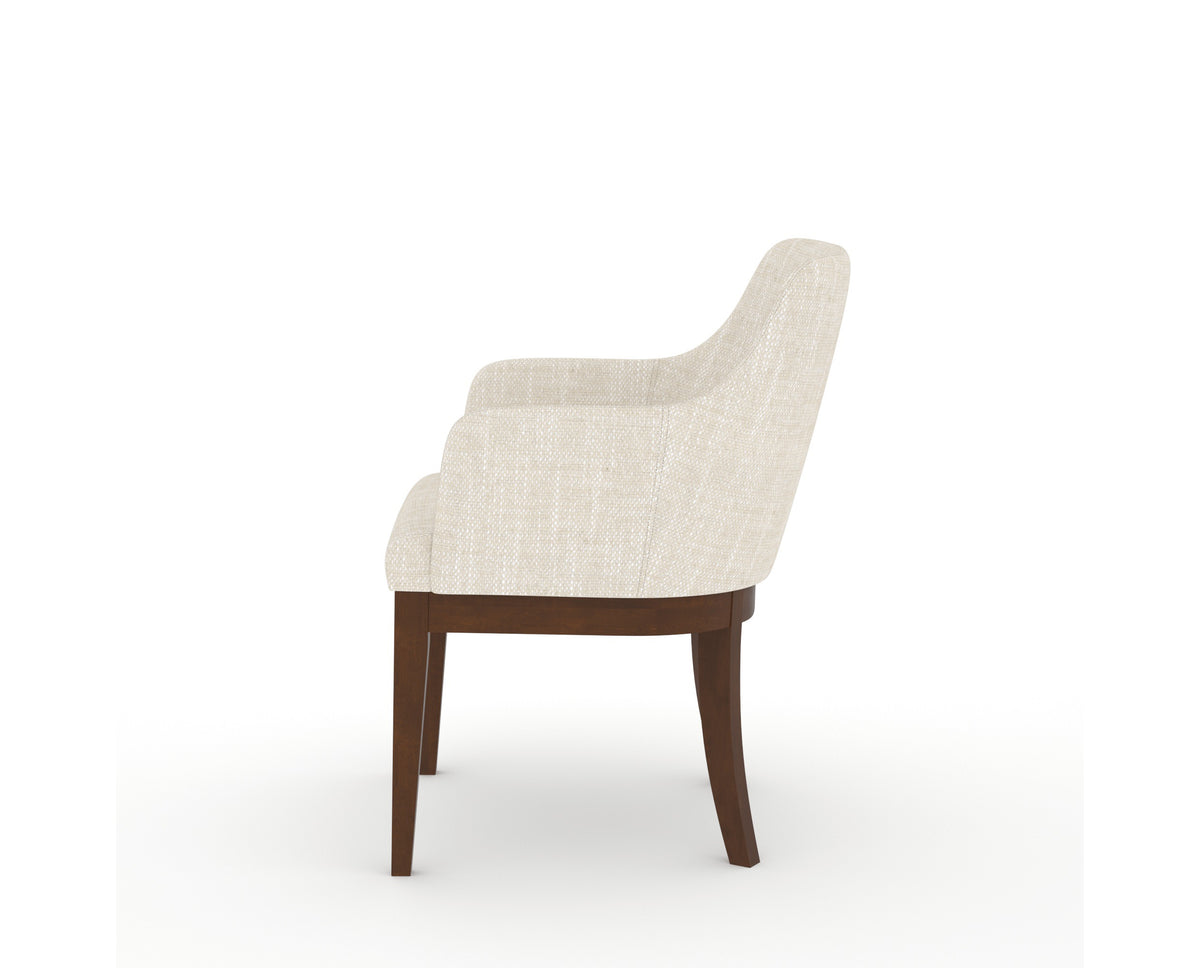 Canadel Modern Sophia Dining Chair in Cognac Washed, FT InsideOut®, side view