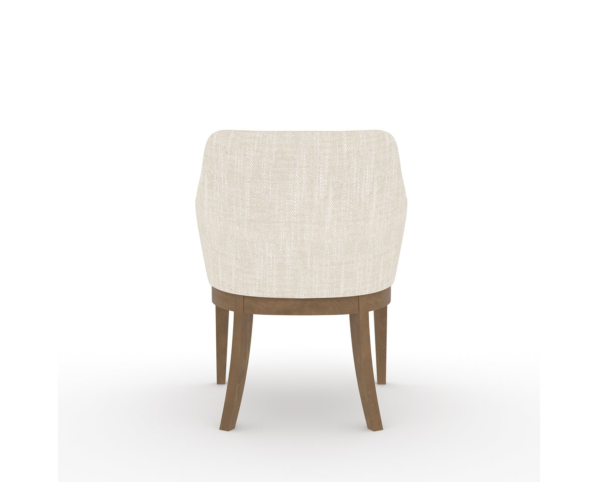 Canadel Modern Sophia Dining Chair in Pecan Washed, FT InsideOut®, back view