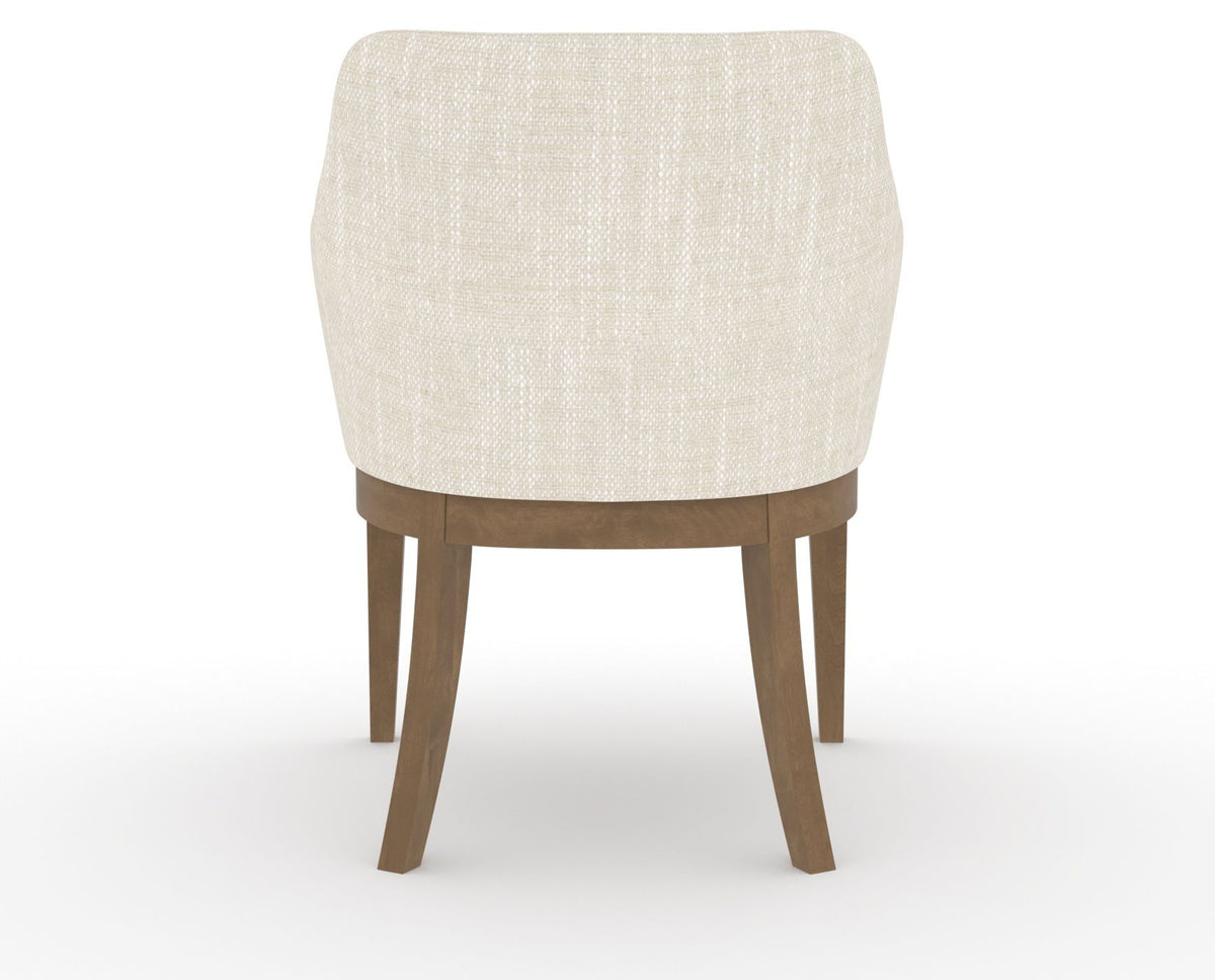 Canadel Modern Sophia Dining Chair in Pecan Washed, FT InsideOut®, back view