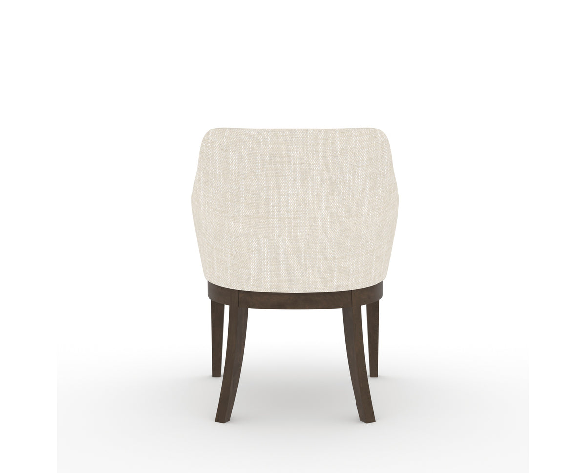 Canadel Modern Sophia Dining Chair in Hazelnut Washed, FT InsideOut®, back view