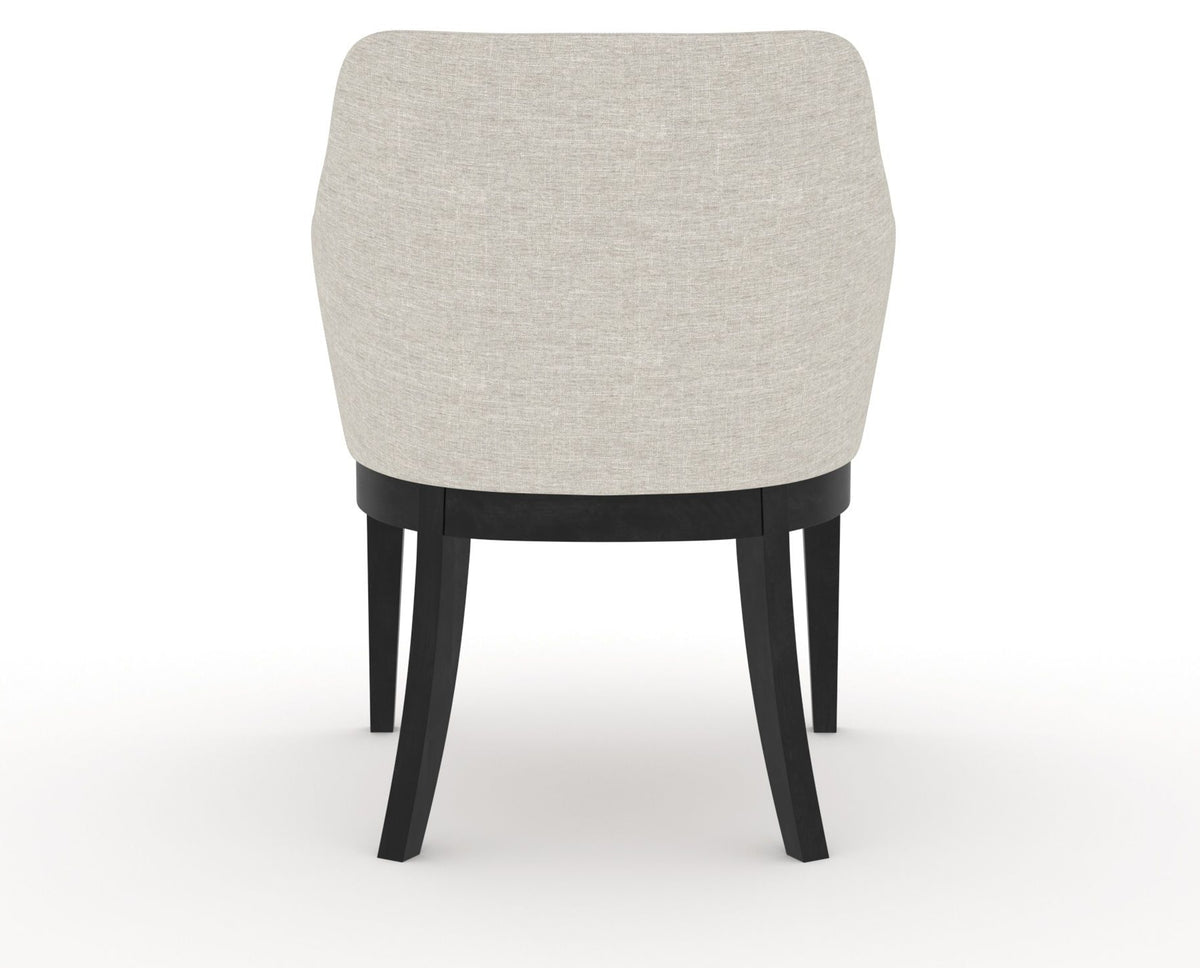 Canadel Modern Sophia Dining Chair in Dark Smoke, TB Fabric, back view