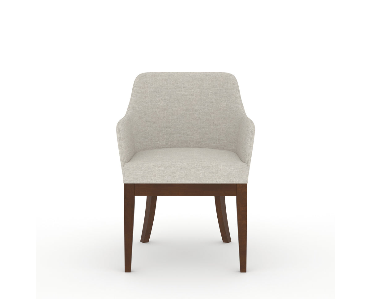 Canadel Modern Sophia Dining Chair in Cognac Washed, TB Fabric, front view