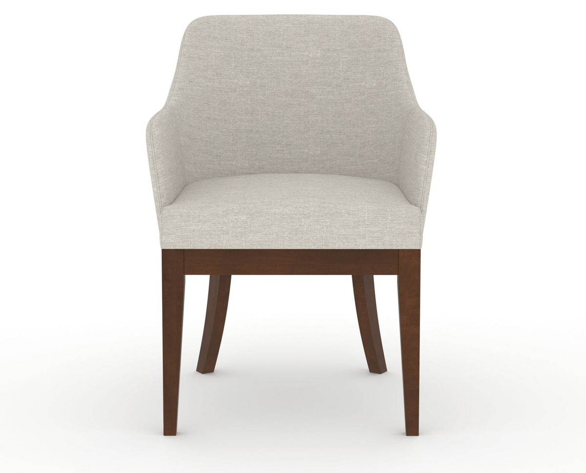 Canadel Modern Sophia Dining Chair in Cognac Washed, TB Fabric, front view