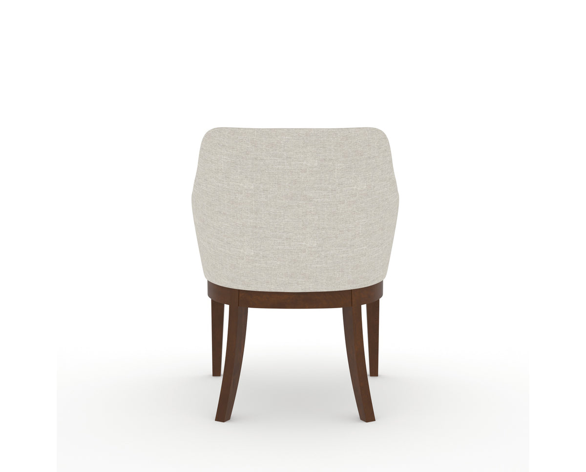 Canadel Modern Sophia Dining Chair in Cognac Washed, TB Fabric, back view