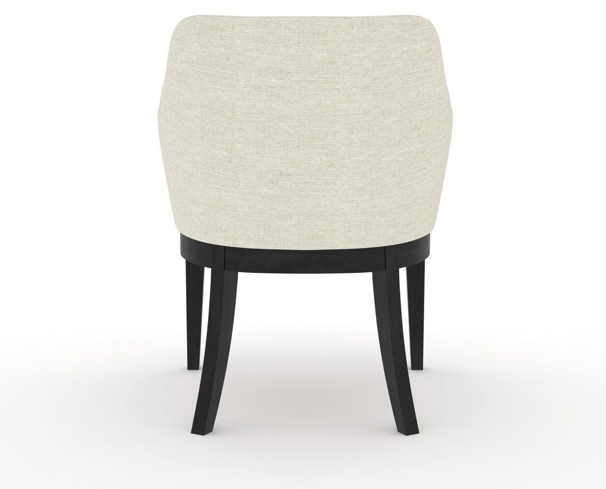 Canadel Modern Sophia Dining Chair in Dark Smoke, TW Fabric, back view