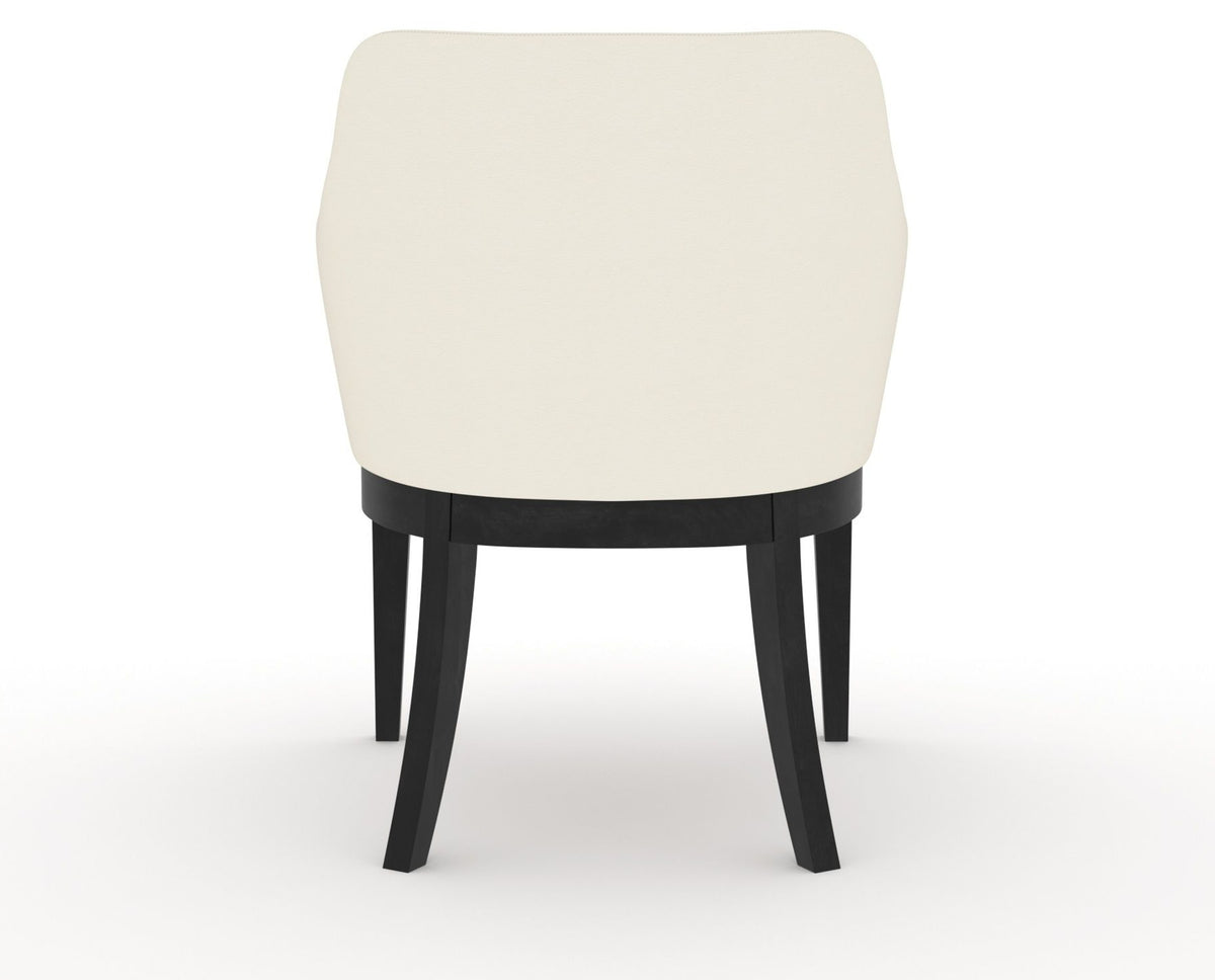Canadel Modern Sophia Dining Chair in Dark Smoke, YJ Faux Leather, back view