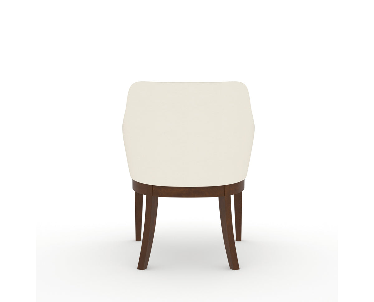 Canadel Modern Sophia Dining Chair in Cognac Washed, YJ Faux Leather, back view