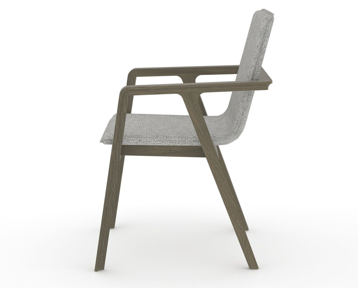 Canadel Downtown Tova Dining Chair in Shadow, 7C Fabric, side view